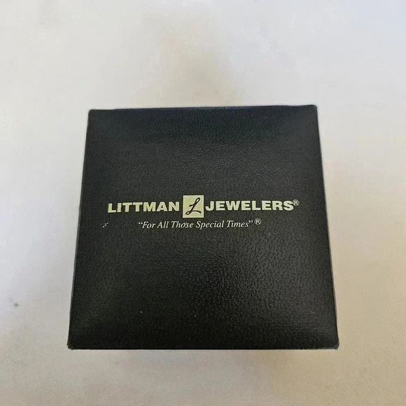 Littman Jewelers Blue and White Diamond 10k White Gold Ring Size 6.5 - Picture 3 of 9